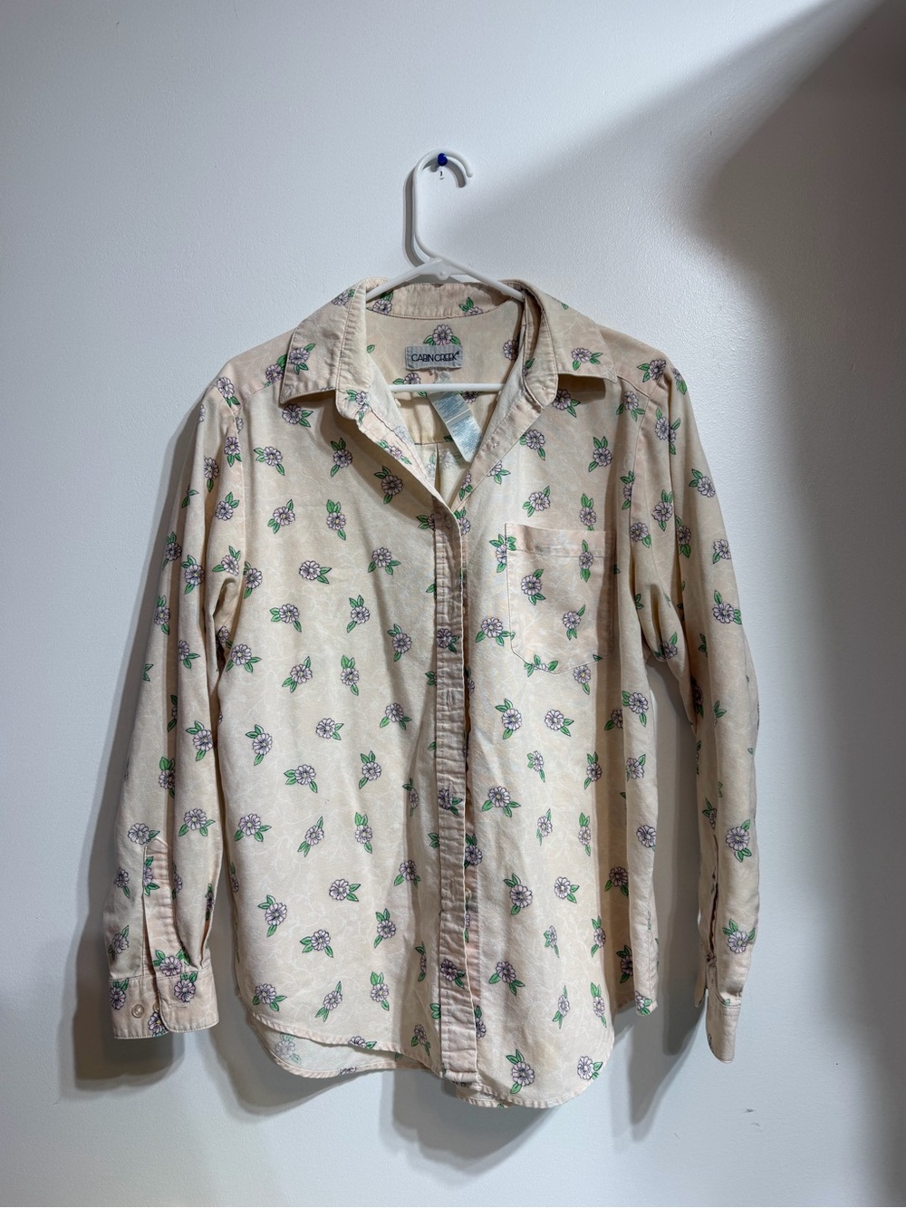 Vintage Cabin Creek Floral Button-Down Shirt Size 14
